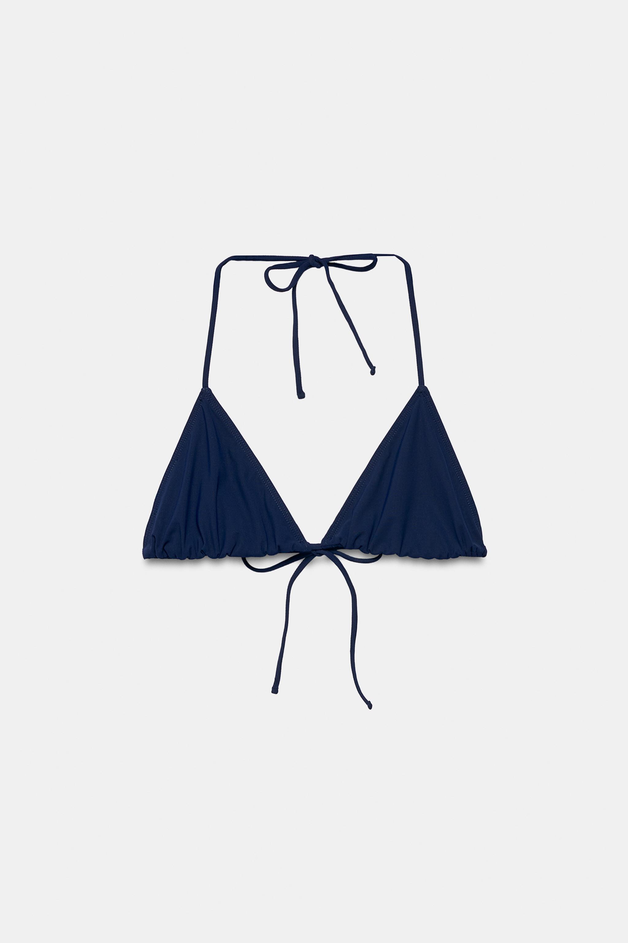 PLAIN HALTER BIKINI TOP